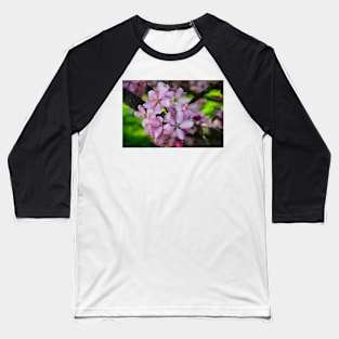 Blooming Pink Cherry Flowers Baseball T-Shirt